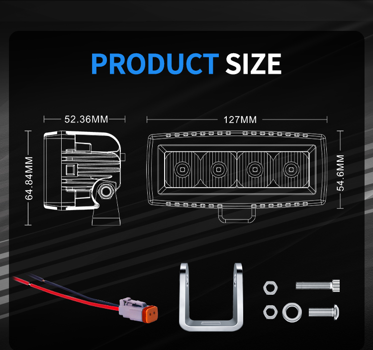 Светодиодная фара дальнего света Aurora 20W ALO-M-L-4-P7D1 2