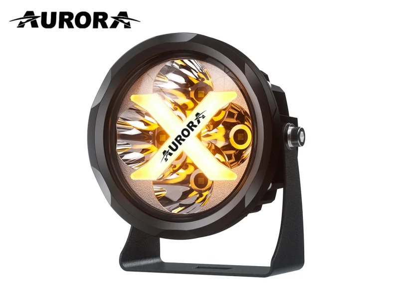 Две фары Aurora ALO-R4T3-EA 40W ближний свет + ДХО(янтарь)