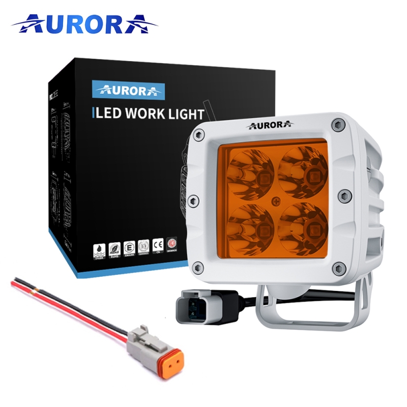 Светодиодная фара Aurora 40W ALO-M-A-2-P4T дальний янтарный свет 1