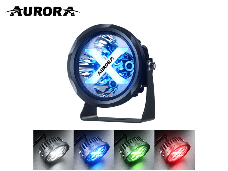 Две фары Aurora ALO-R4T3-EQ 40W ближний свет + ПОДСВЕТКА(RGB) 0