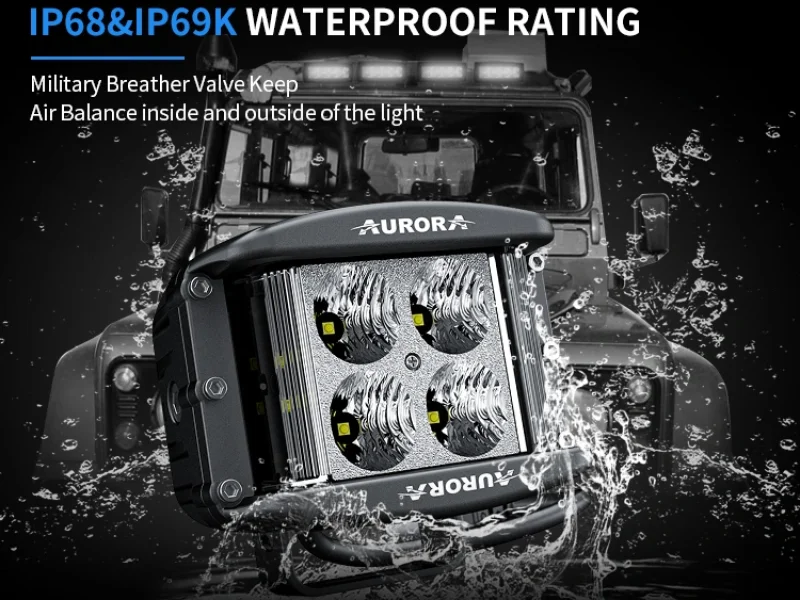 Светодиодная фара Aurora ALO-2-P4E15D1 40W, ДАЛЬНИЙ +180&deg; 4