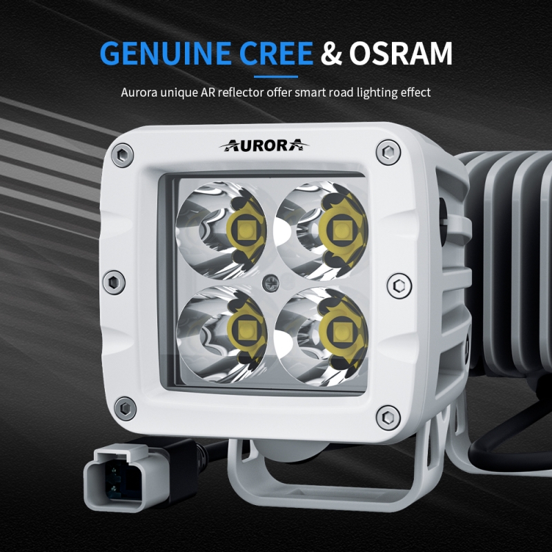 Светодиодная фара Aurora 40W ALO-M-A-2-P4T дальний янтарный свет 3
