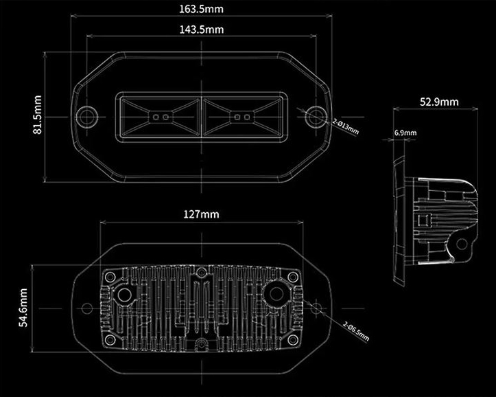 Светодиодная фара дополнительного света Aurora 4 диодов 40W ALO-EL-4-E13T 0