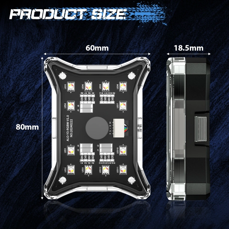Светодиодная подсветка Lock Light 4 модуля ALO-Y3-RGBW-4 7